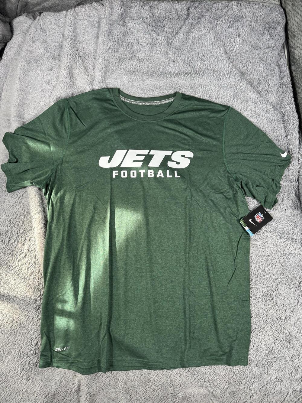 New York Jets Shirt Mens 2XL Green NFL Football Nike On Field Dri Fit Tee